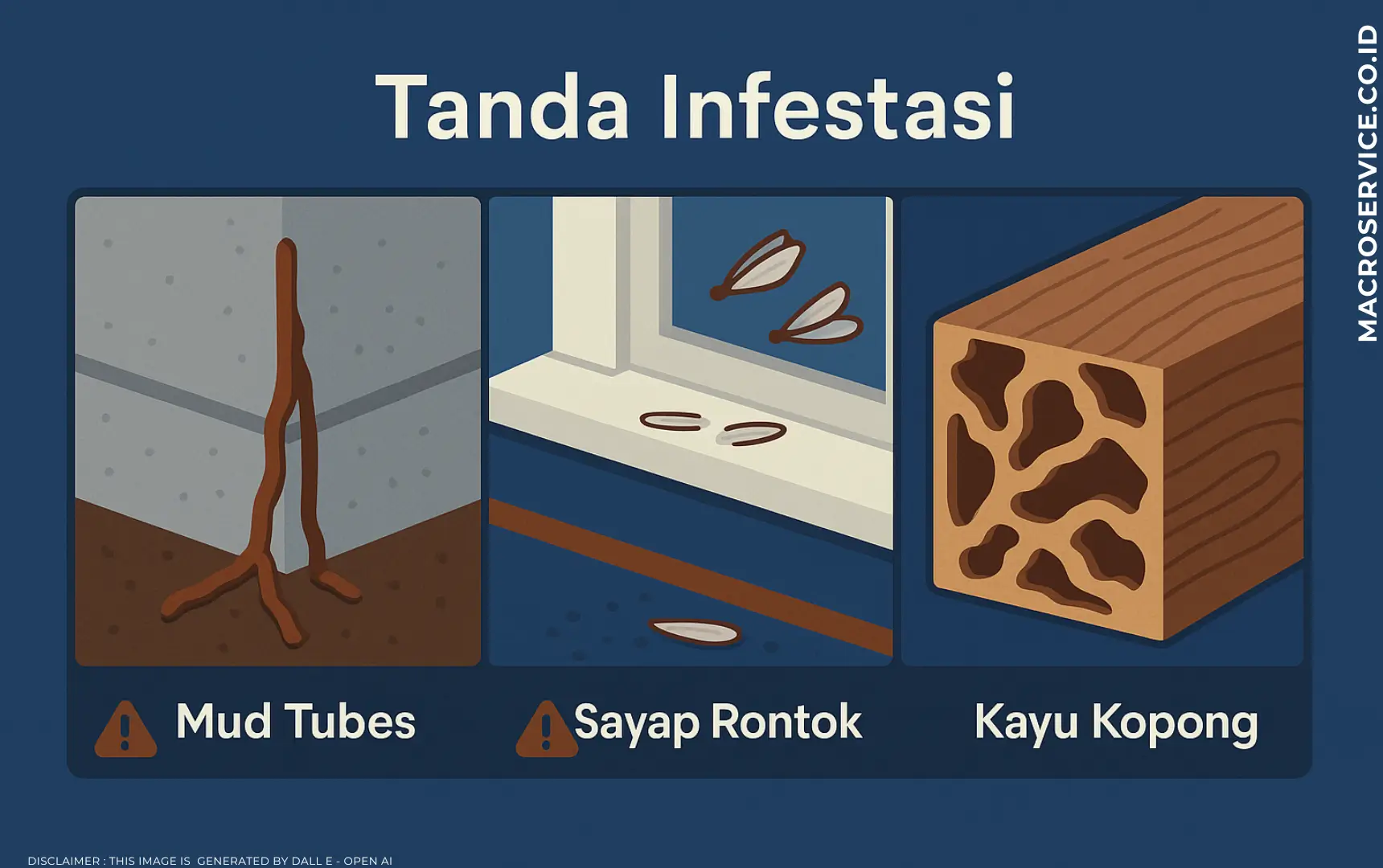 Habitat Rayap di Indonesia: Panduan Lengkap untuk Pemilik Rumah & Pengelola Gedung 2 Disclaimer This image is Generated by DaLL E Open AIus
