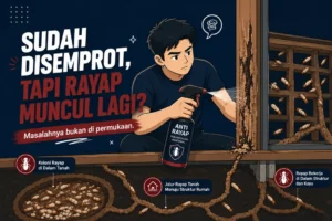 rayap terus muncul walau sudah disemprot