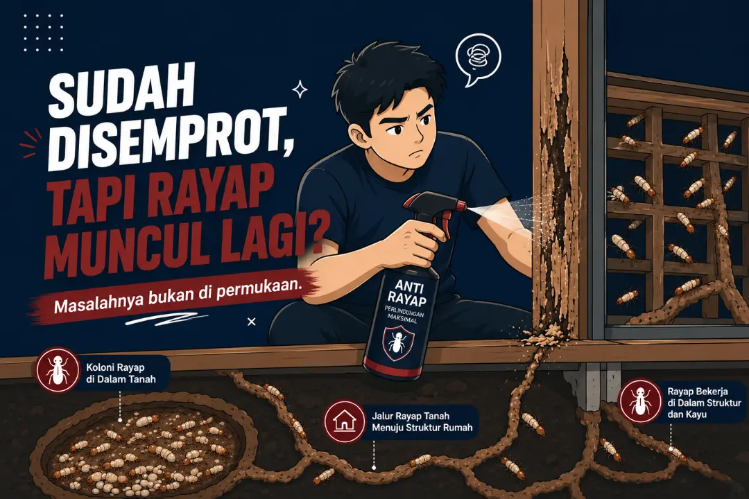 rayap terus muncul walau sudah disemprot